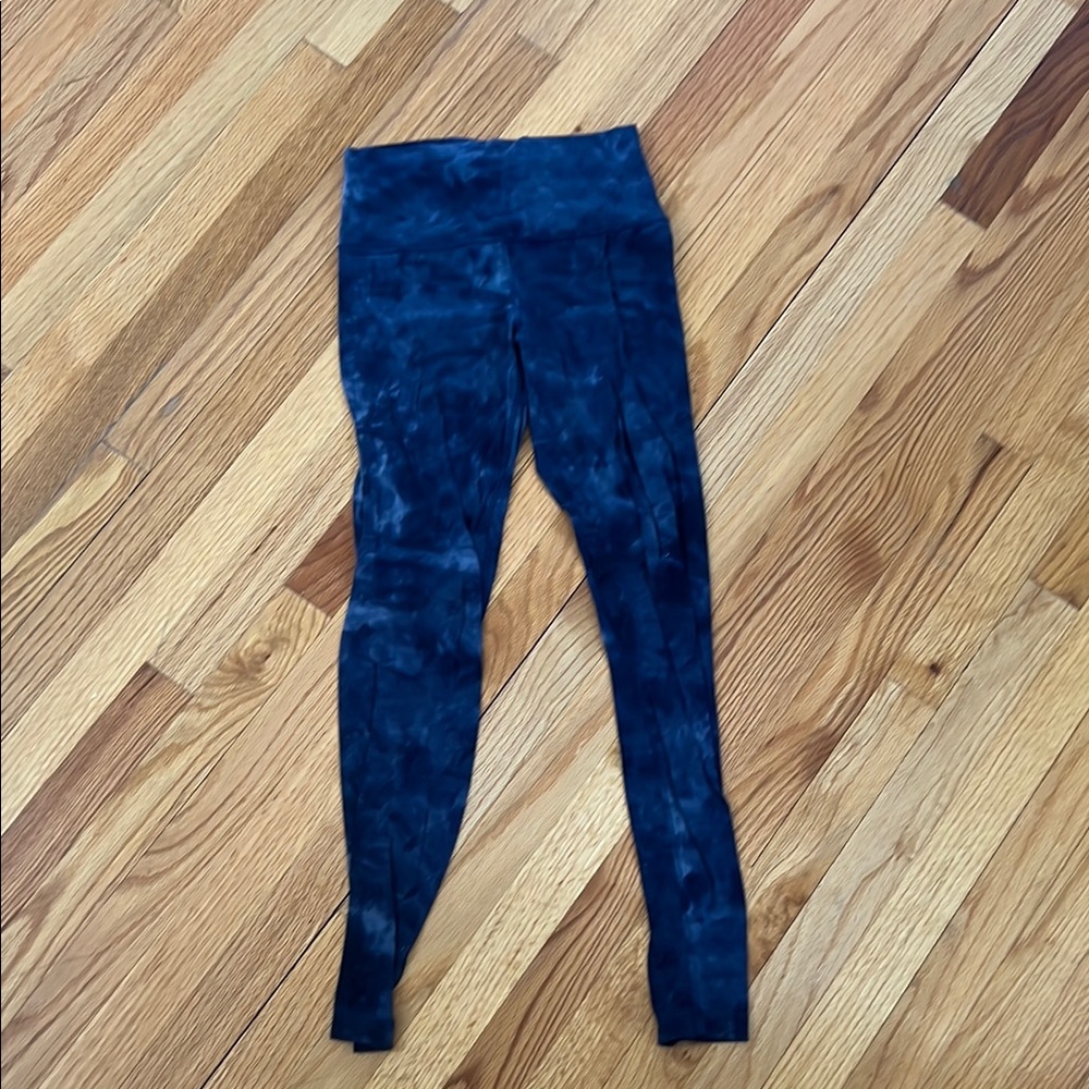 Kids Blue Tie-Dye Leggings